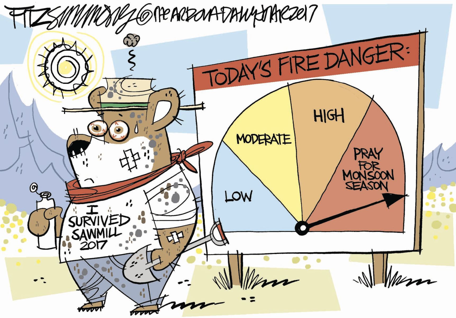 Daily Fitz Cartoon: Sawmill